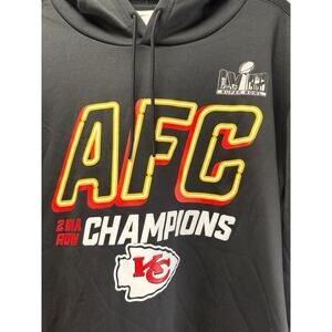 Kansas City Chiefs Nike AFC Champions 2 in a row Black Hoodie XL